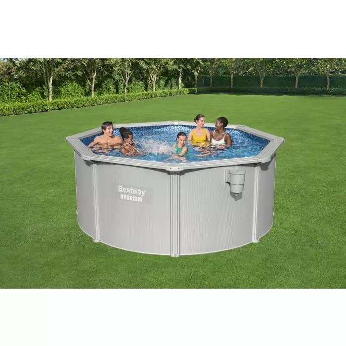 Стальной бассейн Bestway 56566 BW, Hydrium 300х120см, 7630л, песочный фильтр-насос, лестница, тент, подстилка, попл.-доз. фото 3